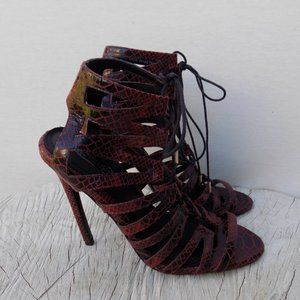 TOP SHOP GHILLIE LACE UP CAGE SANDALS
